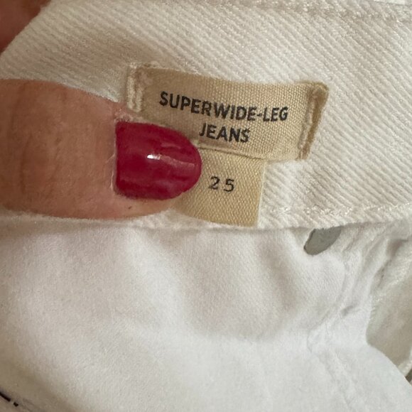 Madewell High-Ride Wide-Leg Jeans - White - Picture 4 of 5